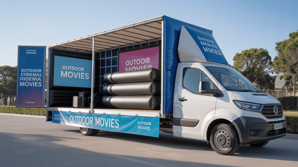 Open-air movie screening